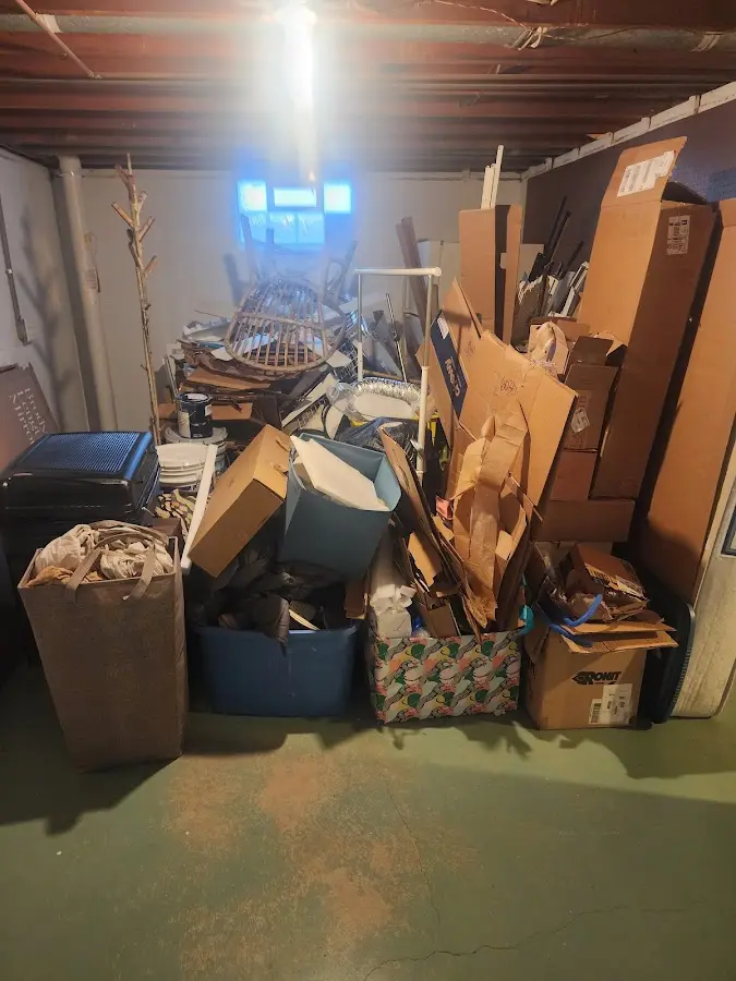 Roll-off dumpster container at job site for 15 Yard Dumpster Rental in Barstow